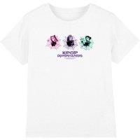 KPop Demon Hunters Mira Rumi Zoey Spider Webs Kids T-Shirt, White | Size: 7-8 Years