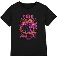 KPop Demon Hunters Sajas Soul Snatchers Kids T-Shirt, Black | Size: 7-8 Years
