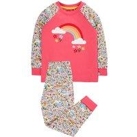 Frugi Girl's Jamie Jim Jams in Pink | Size: 5-6 Years