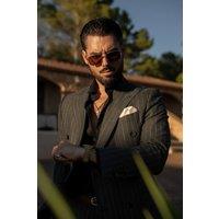Elizabetta Boutique Men's Montecristo - Silk Pocket Square in Off-White
