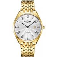 Rotary Men's GB08013-01 Ultra Slim 38mm Quartz Watch in Gold