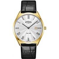 Rotary Men's GS08013-01 Ultra Slim 38mm Quartz Watch in Black
