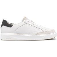 Clarks Men's Code C Tie White Leather Trainers, Lace Up | Size: 6-Standard Fit
