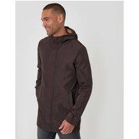 threadbare Men's Showerproof Hooded Longline Mac in Brown | Size: Small