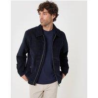 threadbare Men's Cotton Corduroy Harrington Jacket in Navy | Size: XL