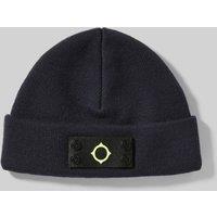 Mastrum Men's Badge Beanie Hat Navy
