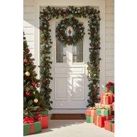 Living and Home Christmas Garland with LED Light String