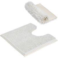 Crystals Non Slip Bath Mat Water Absorbent Machine Washable Rug, White | Size: Large