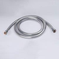 Nes Home 1.5m Stainless Steel Reinforced Flexible Shower Hose in Metallic Silver