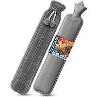 volila 2L Long Hot Water Bottle for Back Ache & Pain Relief in Grey