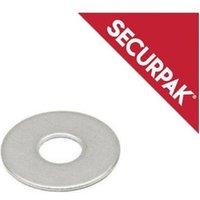 Securpak M8 Zinc Plated Penny Washers (Pack of 18) in Silver