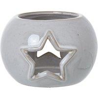 Hill Interiors Ceramic Star Cut-Out Tealight Holder in White