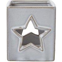 Hill Interiors Ceramic Star Tea Light Holder in White