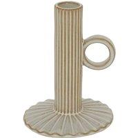 Hill Interiors Ceramic Tapered Candle Holder in Off-White