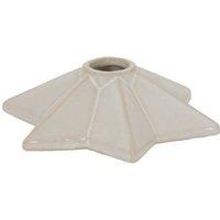 KDMD Alora Ceramic Angled Star Candle Holder - Modern Minimalist Decor in White