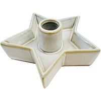 KDMD Alora Ceramic Star Candle Holder - Modern Celestial Decor in White