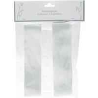 KDMD White Wedding Car Ribbon & 3 x Bows 3 Pack