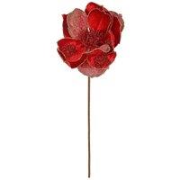 KDMD Red Single Magnolia on Stem 45cm 2 Pack