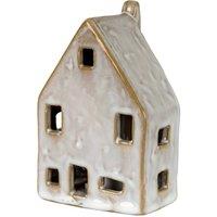 KDMD Nook Ceramic House with LED Light - Illuminated Village Piece in White