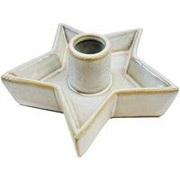 Lemon Pavilion Furniture and Decor Alora Star Candle Holder Decoration - Ceramic - L12xW13xH3cm - White