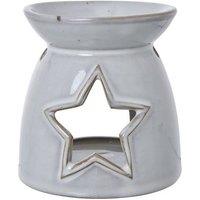 Lemon Pavilion Furniture and Decor Star Cut-Out Wax Melt Tea light Holder - L10 x W10 x H11 cm - White