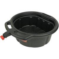 SPETLEK 15L Extra Heavy Duty Oil Drain Pan with Cap for Car Motorbike Gearbox in Black