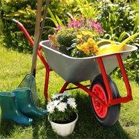 SPETLEK 14 Inch PU Puncture Proof Wheelbarrow Wheel 3.50-4.00/8 in Black