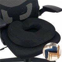 SPETLEK Memory Foam Seat Cushion Orthopedic Support in Black | Size: 100 cm x 190 cm