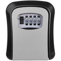 SPETLEK Grey Wall Mounted Key Safe Box Outdoor High Security