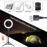SPETLEK 10" LED Ring Light with Tripod Stand Phone Mount in Black