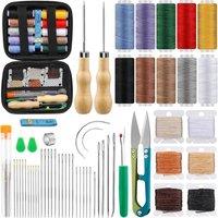 SPETLEK Leather Sewing Kit Hand Stitching Craft Tools Kit in Black | Size: 1000mm x 400mm