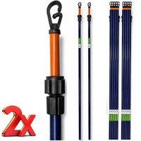 SPETLEK 2 X CLOTHES WASHING LINE PROP POLE HEAVY DUTY in Navy | Size: 100 cm x 15 cm