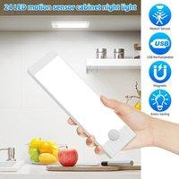 SPETLEK 20CM USB Rechargeable LED Strip Motion Sensor Light Wireless in White