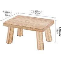 FORGEVIO Light baked color (unpainted) Rectangle Wooden Step Stool in Natural