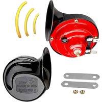 SPETLEK 2PCS Super Horn 12V 300DB Super Loud Horn Snail in Red