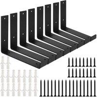 SPETLEK 2Pack Rustic Shelf Brackets Scaffold Board Industrial in Black | Size: 1000mm x 400mm