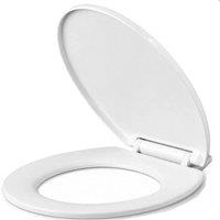 PAWNORA WHITE BATHROOM WC OVAL TOILET SEAT