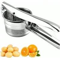 PAWNORA Stainless Steel Potato Ricer Masher in Silver