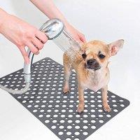 PAWNORA Non Slip Bath Mat Extra Large Shower Mat in Grey