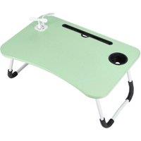 EONLION Laptop Bed Desk with USB, Fan & LED Green | Size: 100 cm x 100 cm