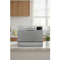 Living and Home 6.5L Freestanding Compact Dishwasher with Delayed Start Function & LED Display in Silver