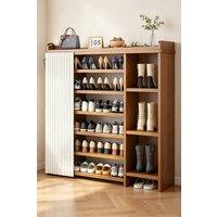ExtraStar 7-Tier Bamboo Shoe Rack in Light Brown