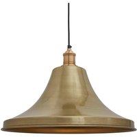 Industville Brooklyn Giant Bell Pendant, 20 Inch, Brass, Brass Holder in Bronze