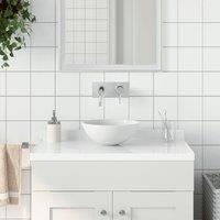 Berkfield Home Bathroom Sink Ceramic Matt White Round