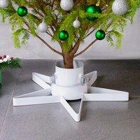 Berkfield Home Christmas Tree Stand White 47x47x13.5 cm