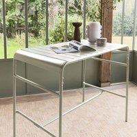 sweeek 4-seater metal garden bar table in Beige