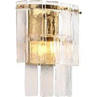 Netlighting Karine Wall Lamp & Handmade Glass E14 in Gold
