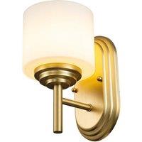 Netlighting Feiss Malibu Wall Lamp Brushed Brass IP44 in Yellow
