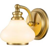 Netlighting Hinkley Ainsley Wall Lamp Brushed Brass IP44 in Yellow