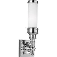 Netlighting Payne Ornate 1 Light Indoor Wall Light Polished Chrome IP44 G9 in Grey